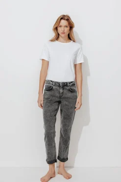Promod LUCIEN jean girlfriend Femme - Jeans gris Jeansgris Outlet