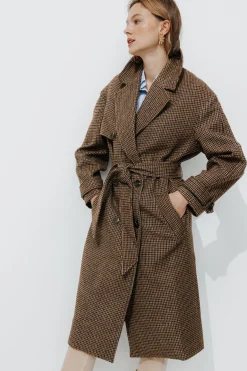 Promod Manteau à carreaux Femme - Imprimé multicolore Imprimémulticolore Best Sale