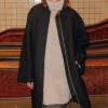 Promod Manteau bomber en laine - Noir Discount