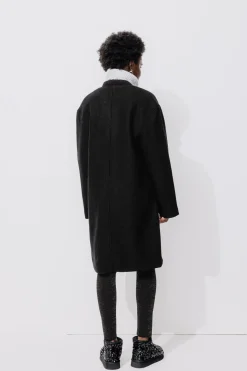 Promod Manteau bomber en laine - Noir Discount