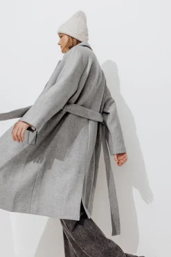 Promod Manteau en laine mélangée - Gris clair Grisclair Fashion