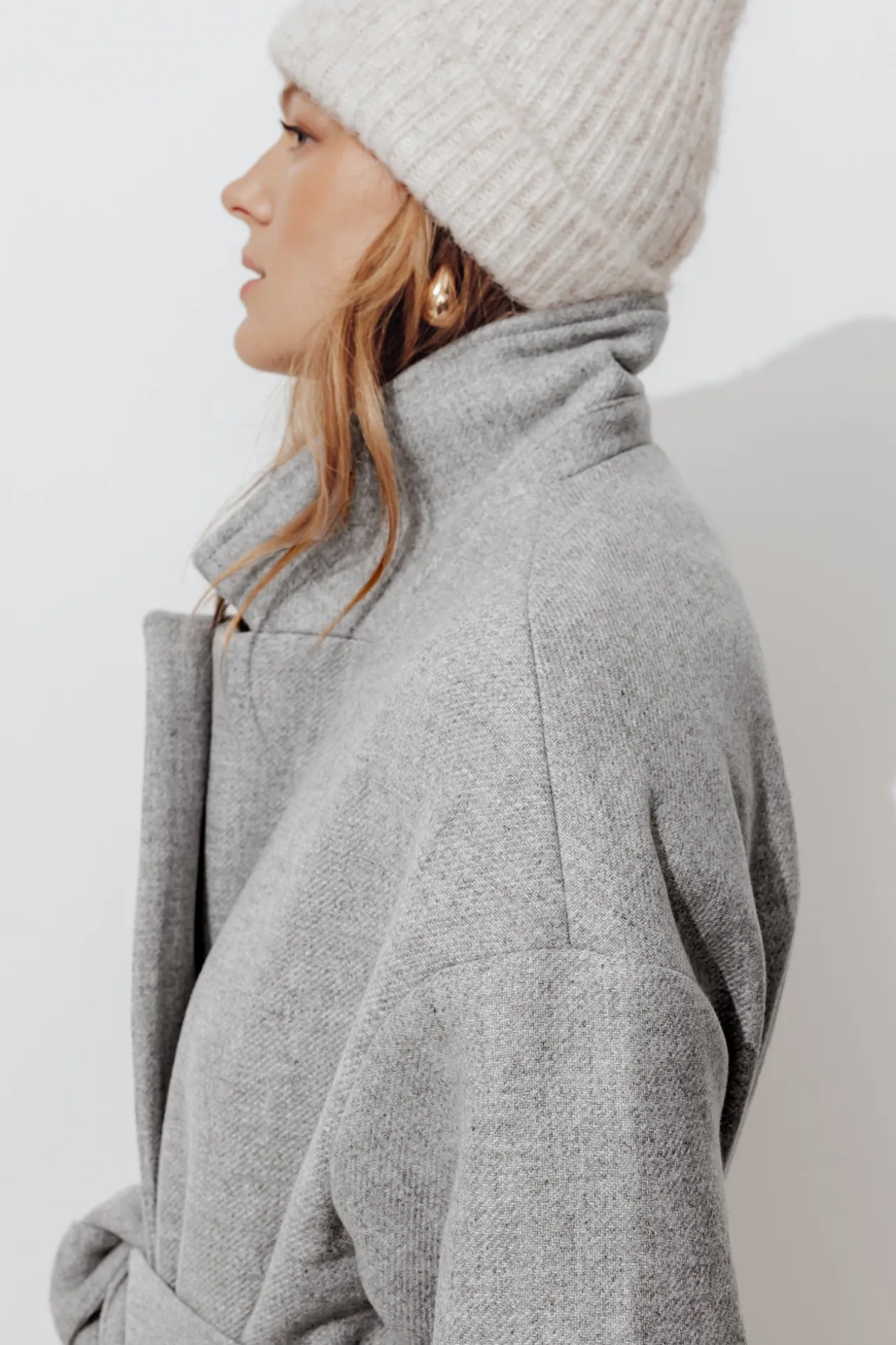 Promod Manteau en laine mélangée - Gris clair Grisclair Fashion