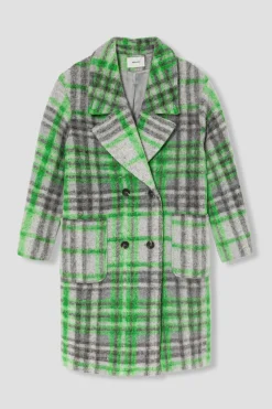 Promod Manteau en laine mélangée - Carreaux multicolores Carreauxmulticolores Hot
