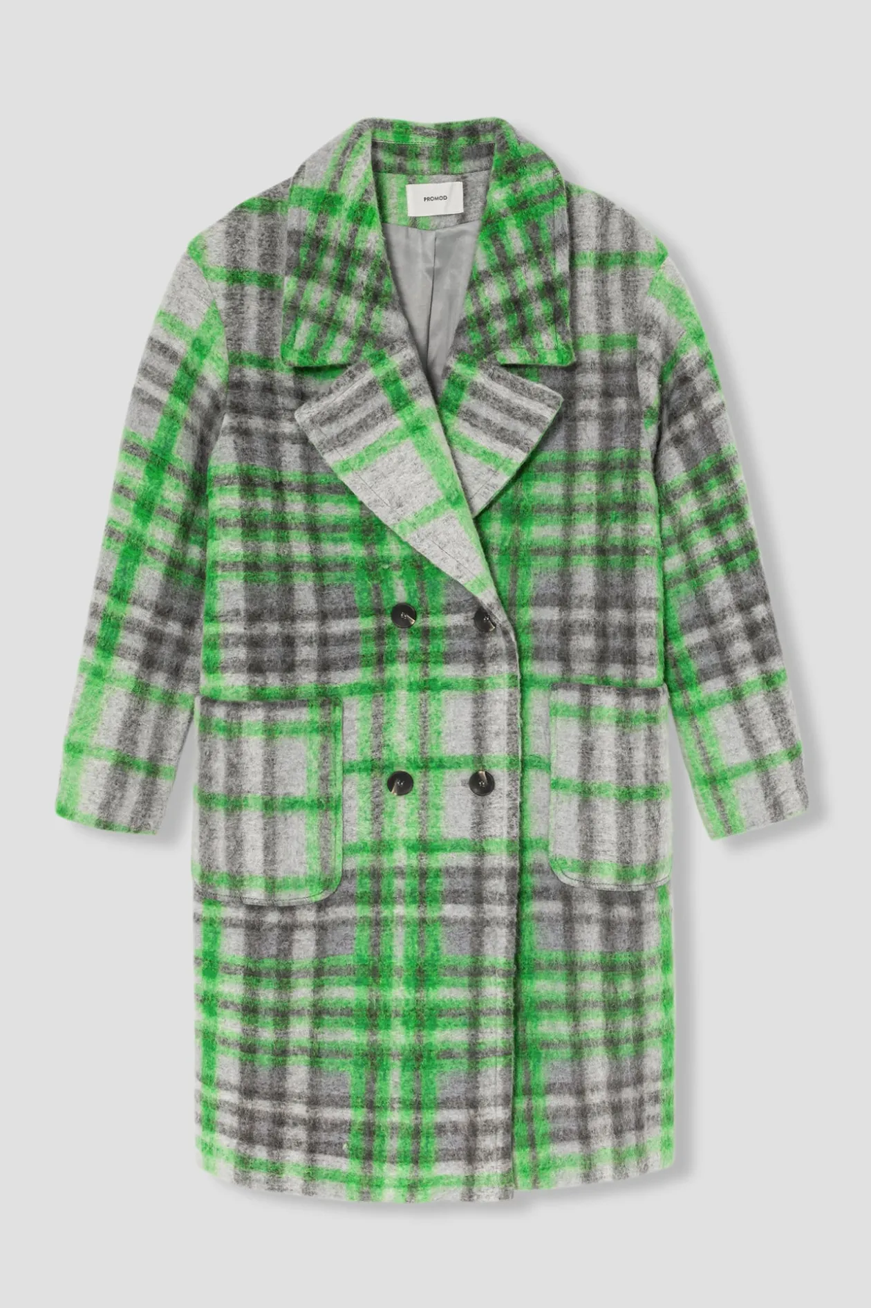 Promod Manteau en laine mélangée - Carreaux multicolores Carreauxmulticolores Hot
