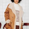 Promod Manteau en moumoute retournée - Camel Discount