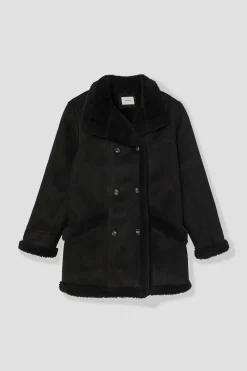 Promod Manteau en moumoute retournée - Noir Store