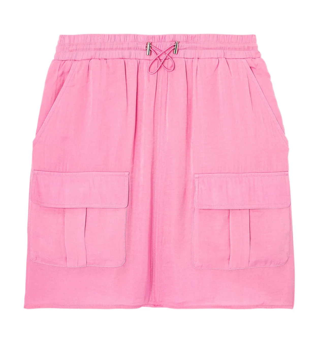 Promod Mini-jupe cargo en satin Femme - Rose Cheap