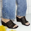 Promod Mules tressées Femme - Noir Discount