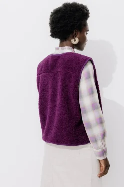 Promod PALOMA en moumoute réversible - Violet Best Sale