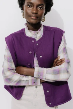 Promod PALOMA en moumoute réversible - Violet Best Sale