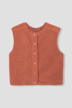 Promod PALOMA en moumoute réversible - Imprimé orange Impriméorange Store
