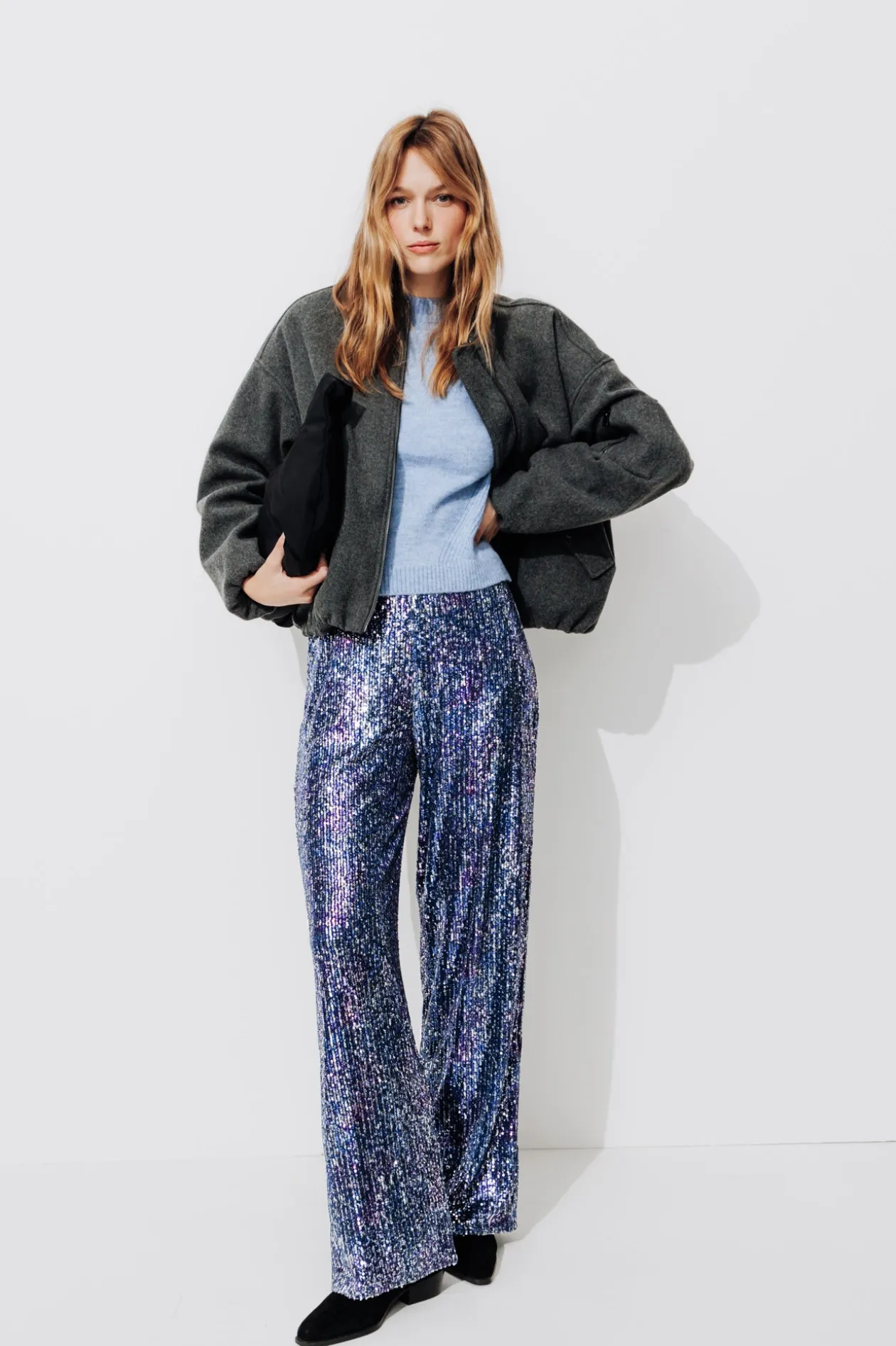 Promod Pantalon à paillettes Femme - Imprimé multicolore Imprimémulticolore Cheap