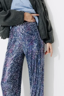 Promod Pantalon à paillettes Femme - Imprimé multicolore Imprimémulticolore Cheap