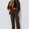 Promod Pantalon à pinces Femme - Noisette foncé Noisettefoncé Cheap