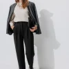 Promod Pantalon à pinces Femme - Noir Store