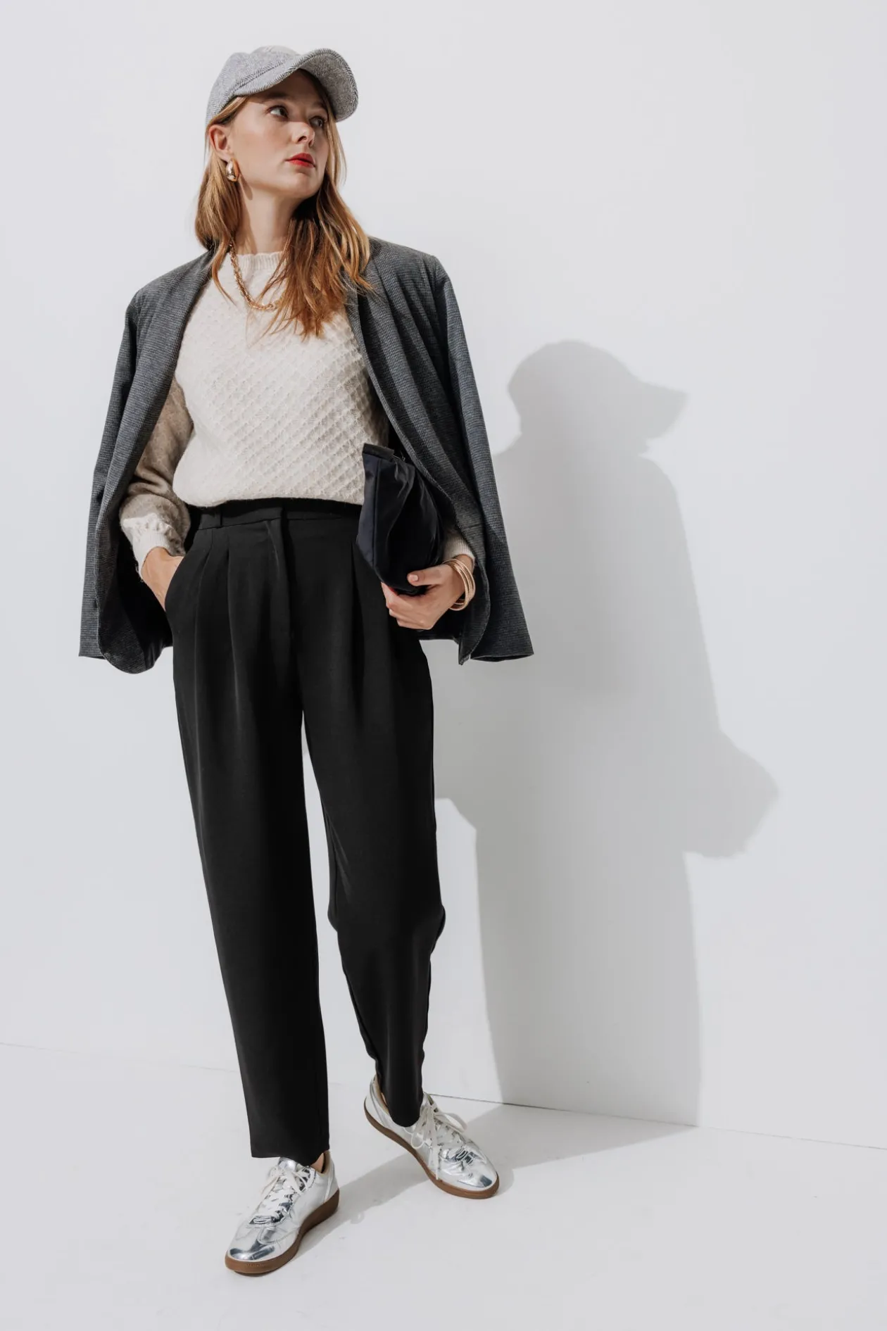 Promod Pantalon à pinces Femme - Noir Store