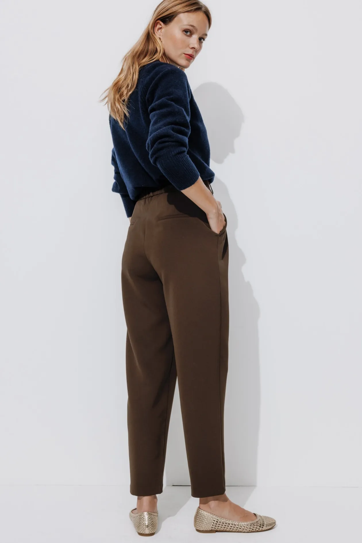 Promod Pantalon à pinces Femme - Noisette foncé Noisettefoncé Cheap
