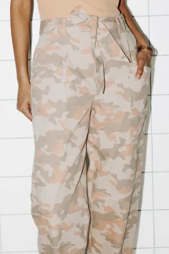 Promod Pantalon baggy imprimé Femme - Imprimé Pêche ImpriméPêche New