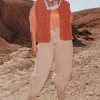 Promod Pantalon barrel/balloon Femme - Rose des sables Rosedessables Store