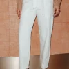 Promod Pantalon broderie anglaise - Ecru Hot