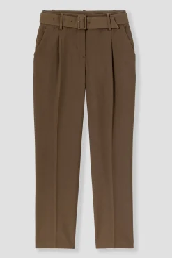 Promod Pantalon carrot Femme - Marron Shop