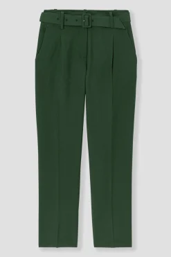 Promod Pantalon carrot Femme - Vert émeraude Vertémeraude Online