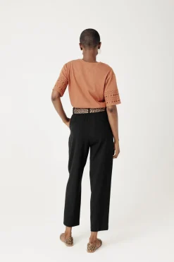 Promod Pantalon carrot taille haute - Noir Hot