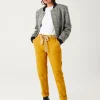 Promod Pantalon chino ceinturé Femme - Ocre New
