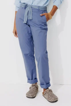 Promod Pantalon chino ceinturé Femme - Bleu Store