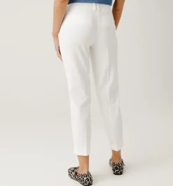 Promod Pantalon cigarette Femme - Blanc Hot