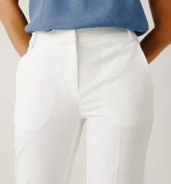 Promod Pantalon cigarette Femme - Blanc Hot