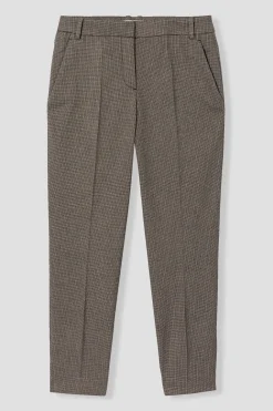 Promod Pantalon cigarette Femme - Carreaux marine Carreauxmarine Clearance