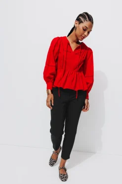 Promod Pantalon cigarette uni Femme - Noir Best