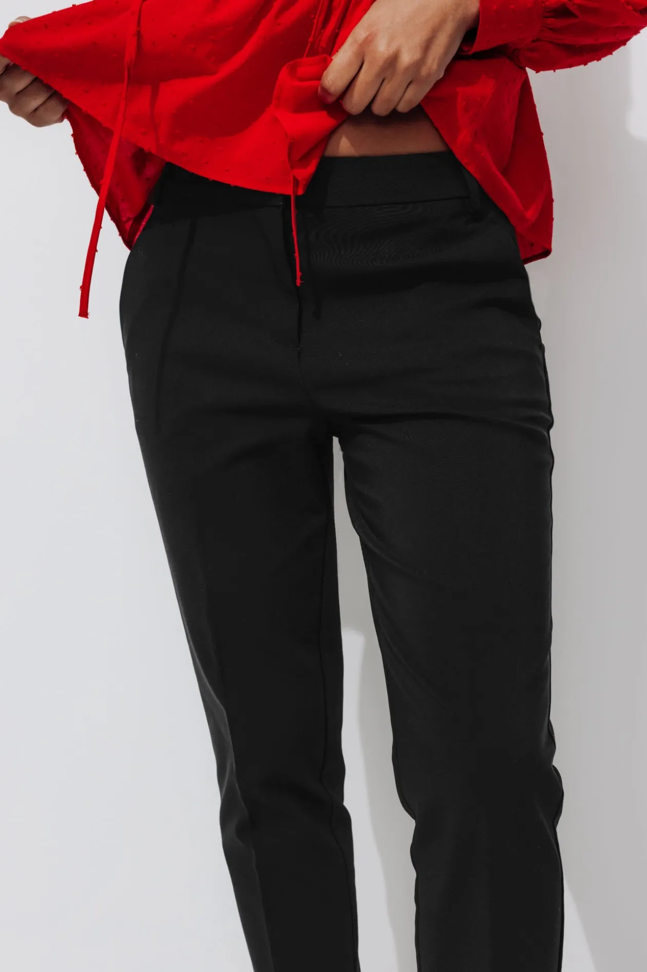 Promod Pantalon cigarette uni Femme - Noir Best