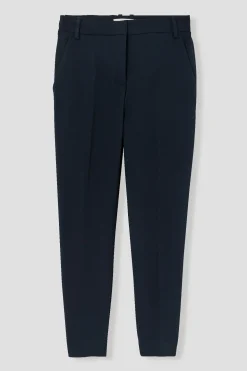 Promod Pantalon cigarette uni Femme - Marine Online