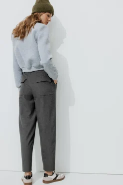 Promod Pantalon de tailleur carrot - Gris clair Grisclair Fashion