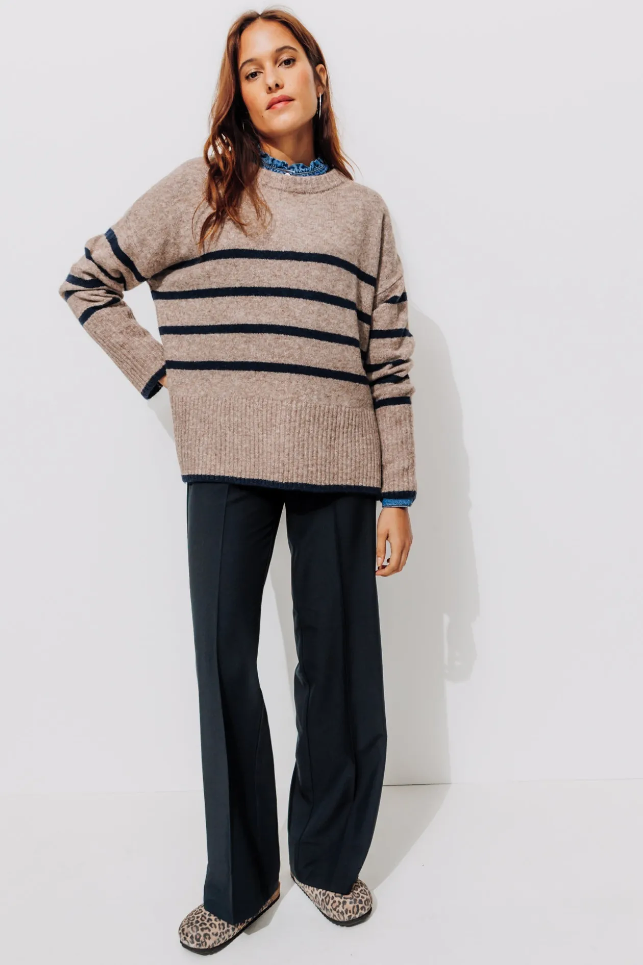 Promod Pantalon de tailleur Femme - Marine Fashion