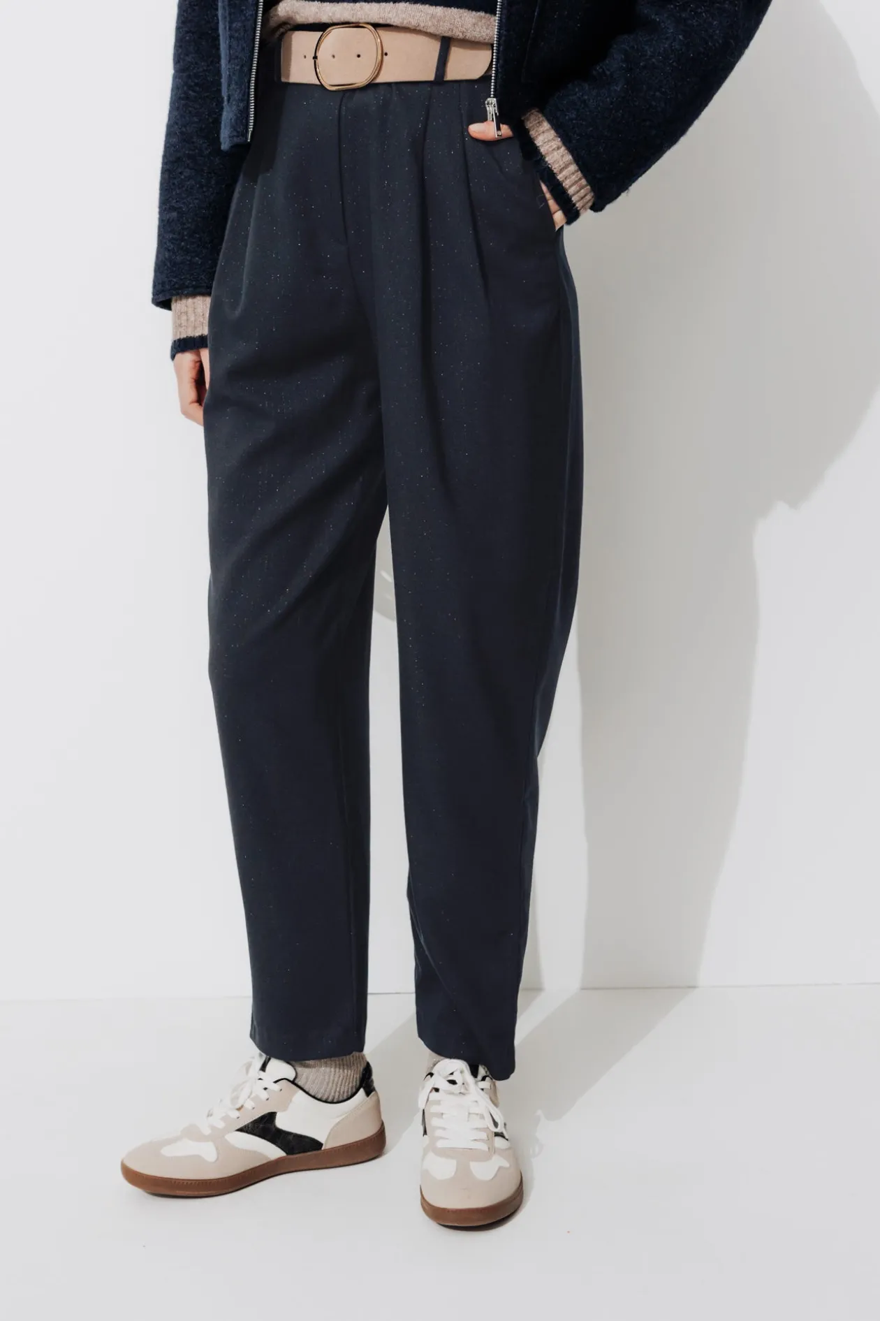 Promod Pantalon de tailleur Femme - Marine Discount