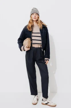 Promod Pantalon de tailleur Femme - Marine Discount