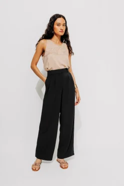 Promod Pantalon de tailleur Femme - Noir Hot