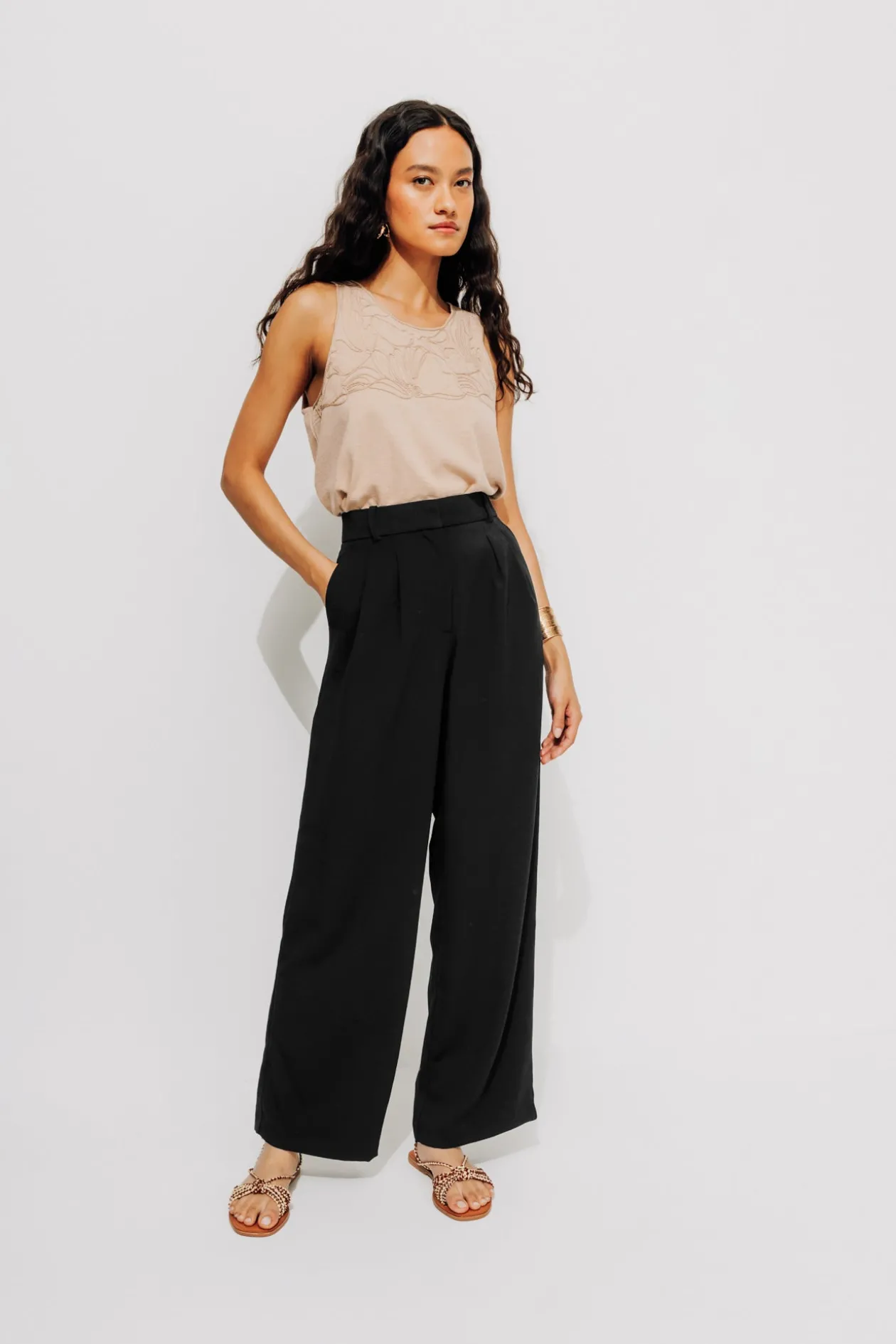 Promod Pantalon de tailleur Femme - Noir Hot