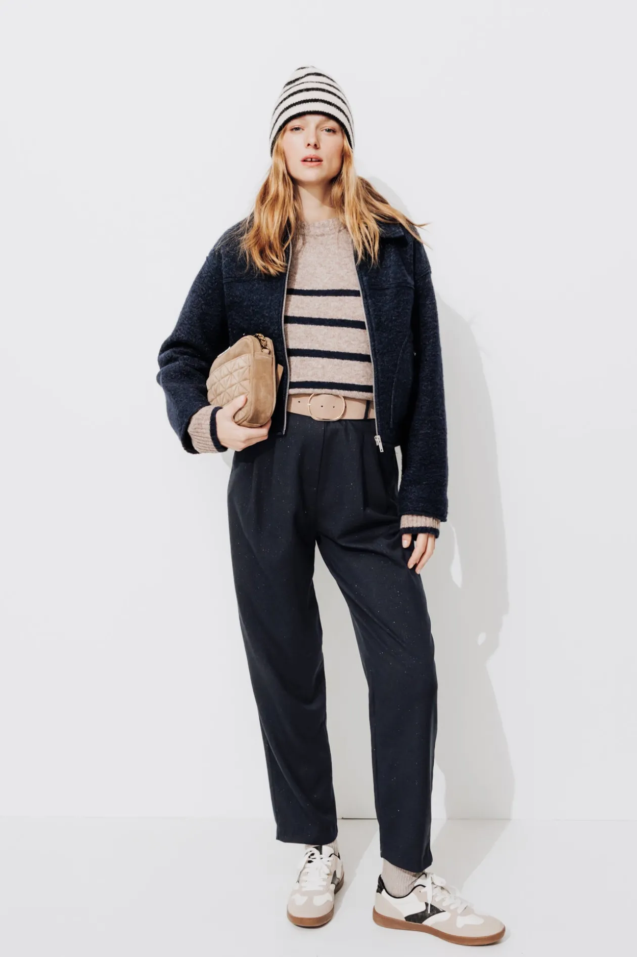 Promod Pantalon de tailleur Femme - Marine Discount