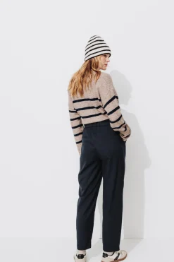 Promod Pantalon de tailleur Femme - Marine Discount