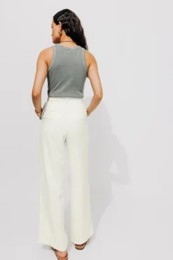 Promod Pantalon de tailleur Femme - Ecru Hot