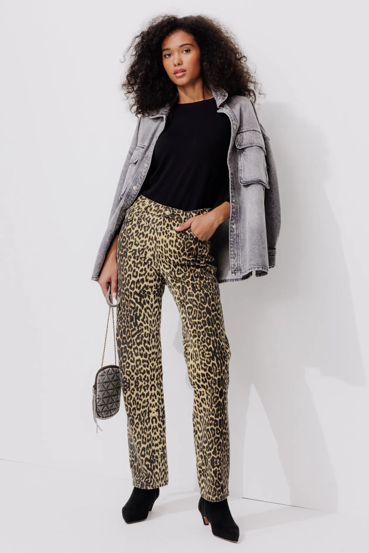 Promod Pantalon droit léopard Femme - Imprimé multicolore Imprimémulticolore Store