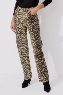 Promod Pantalon droit léopard Femme - Imprimé multicolore Imprimémulticolore Store
