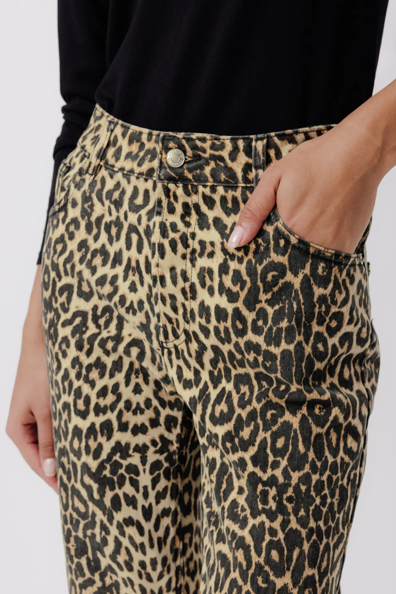 Promod Pantalon droit léopard Femme - Imprimé multicolore Imprimémulticolore Store