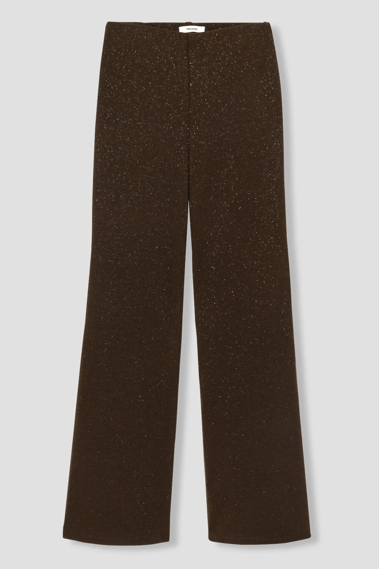 Promod Pantalon droit pailleté Femme - Marron Best