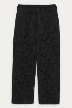 Promod Pantalon en broderie anglaise - Noir Fashion