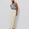 Promod Pantalon en dentelle Femme - Ecru Outlet